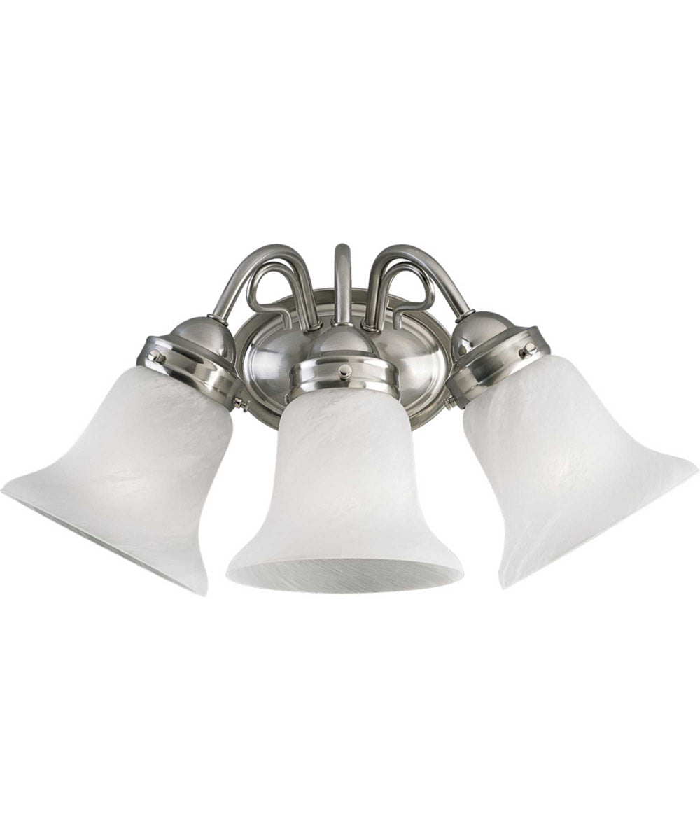 Brushed nickel bath vanity light