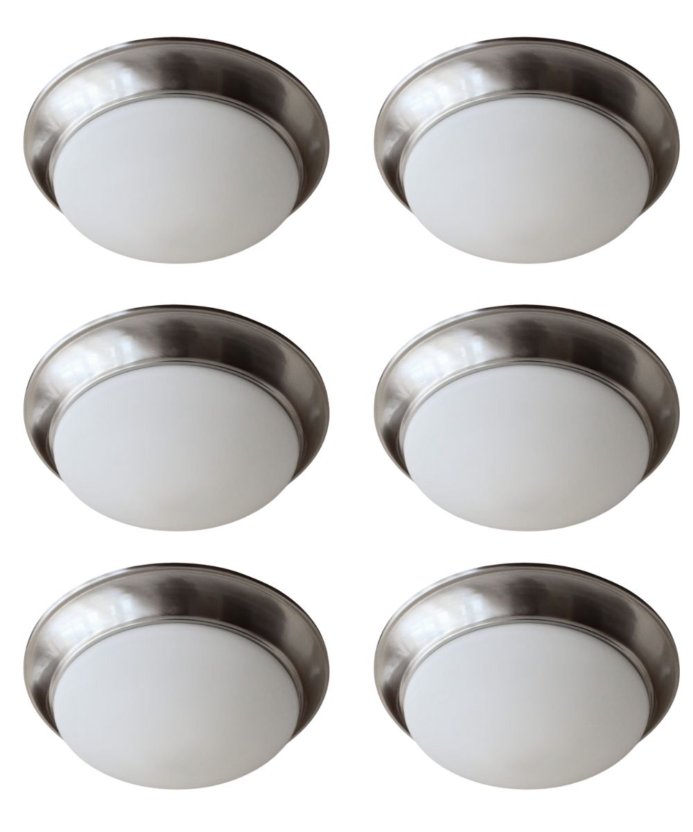 Brushed nickel 13watt 6pack